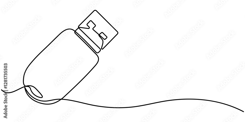 Flash drive line continuous drawing vector. One line Flash drive vector background. Flash drive linear icon. Continuous outline of a Flash drive, Continuous line drawing USB Flash Drive icon vector, Flash drive line continuous drawing vector. One line Flash drive vector background. Flash drive linear icon. Continuous outline of a Flash drive, Continuous line drawing USB Flash Drive icon vector,