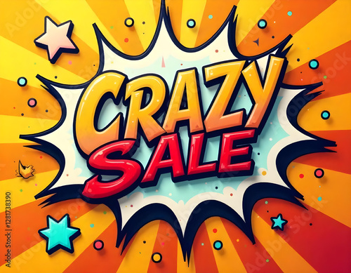 Wallpaper Mural crayz sale lettering, best price lettering, Pop art Vector illustration of Special offer, abstract background, Colorful word graffiti with splash background
 Torontodigital.ca