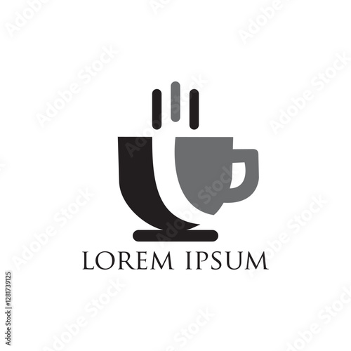 Abstract coffee cup logo vector for coffee shop.