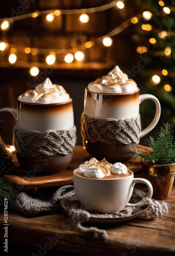 Wallpaper Mural charming cozy stylish warm inviting props perfect winter vibe, beverage, drink, coffee, tea, mug, ceramic, handcrafted, holiday, comfort, rest, sipping Torontodigital.ca