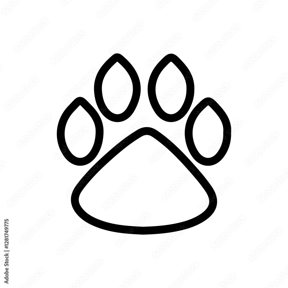 Dog paw print clip art design on plain white transparent isolated background for card, shirt, hoodie, sweatshirt, apparel, card, tag, mug, icon, poster or badge Dog paw print clip art design on plain white transparent isolated background for card, shirt, hoodie, sweatshirt, apparel, card, tag, mug, icon, poster or badge