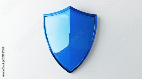 Free Download Blue Glossy Shield: Protection and Security Concept - GFXLoad