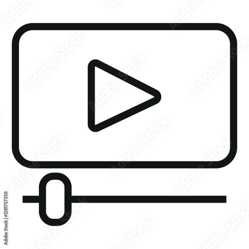 video player vector icon