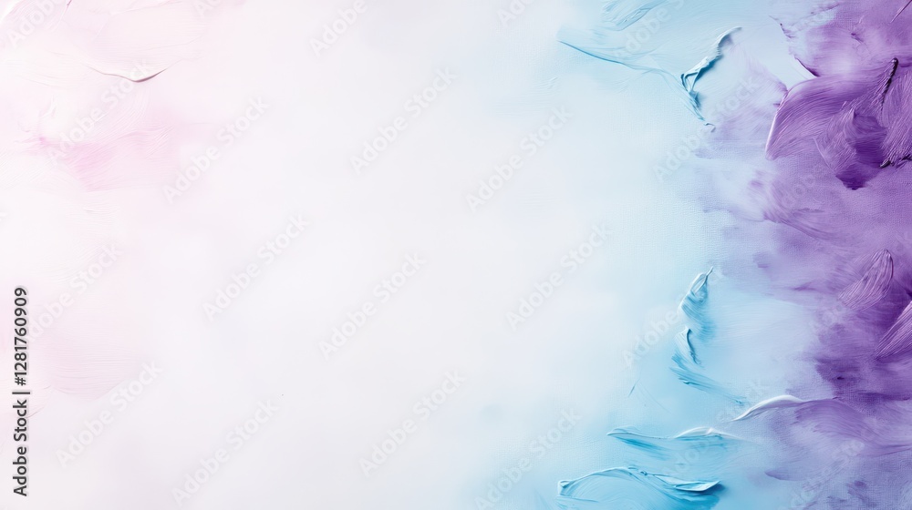 Obraz premium Soft pastel colors blend seamlessly to create an abstract artwork, featuring light purple, blue, and white tones. This artwork inspires creativity and imagination