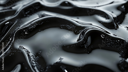 Abstract Black Liquid Texture