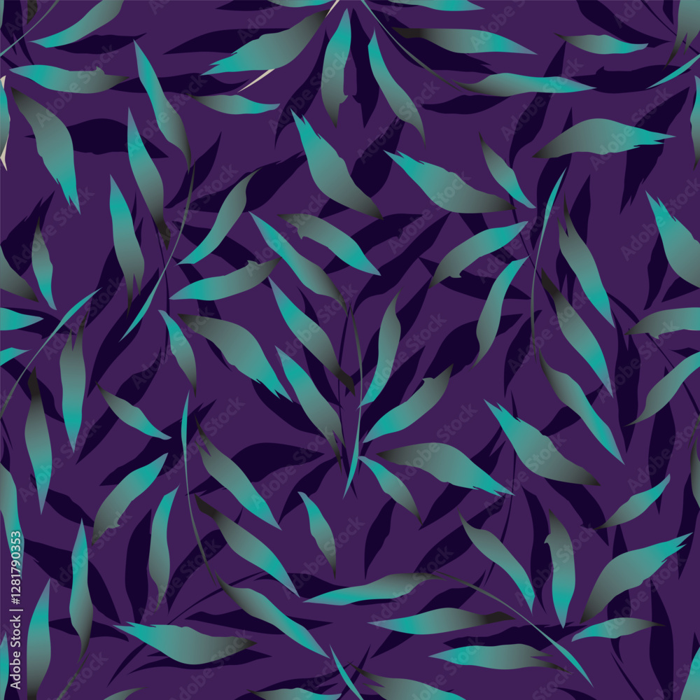 Colorful hibiscus flower with tropical leaf seamless pattern design for summer holidays background Colorful hibiscus flower with tropical leaf seamless pattern design for summer holidays background