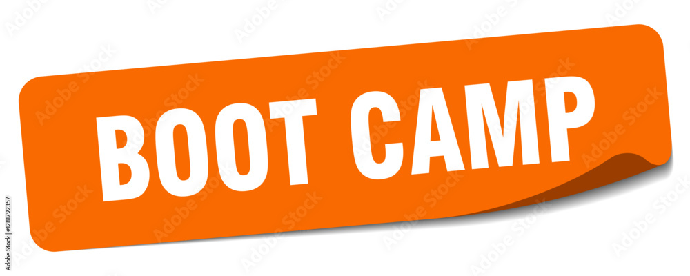 boot camp sticker. boot camp label boot camp sticker. boot camp label