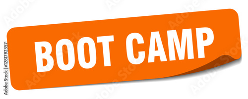 boot camp sticker. boot camp label