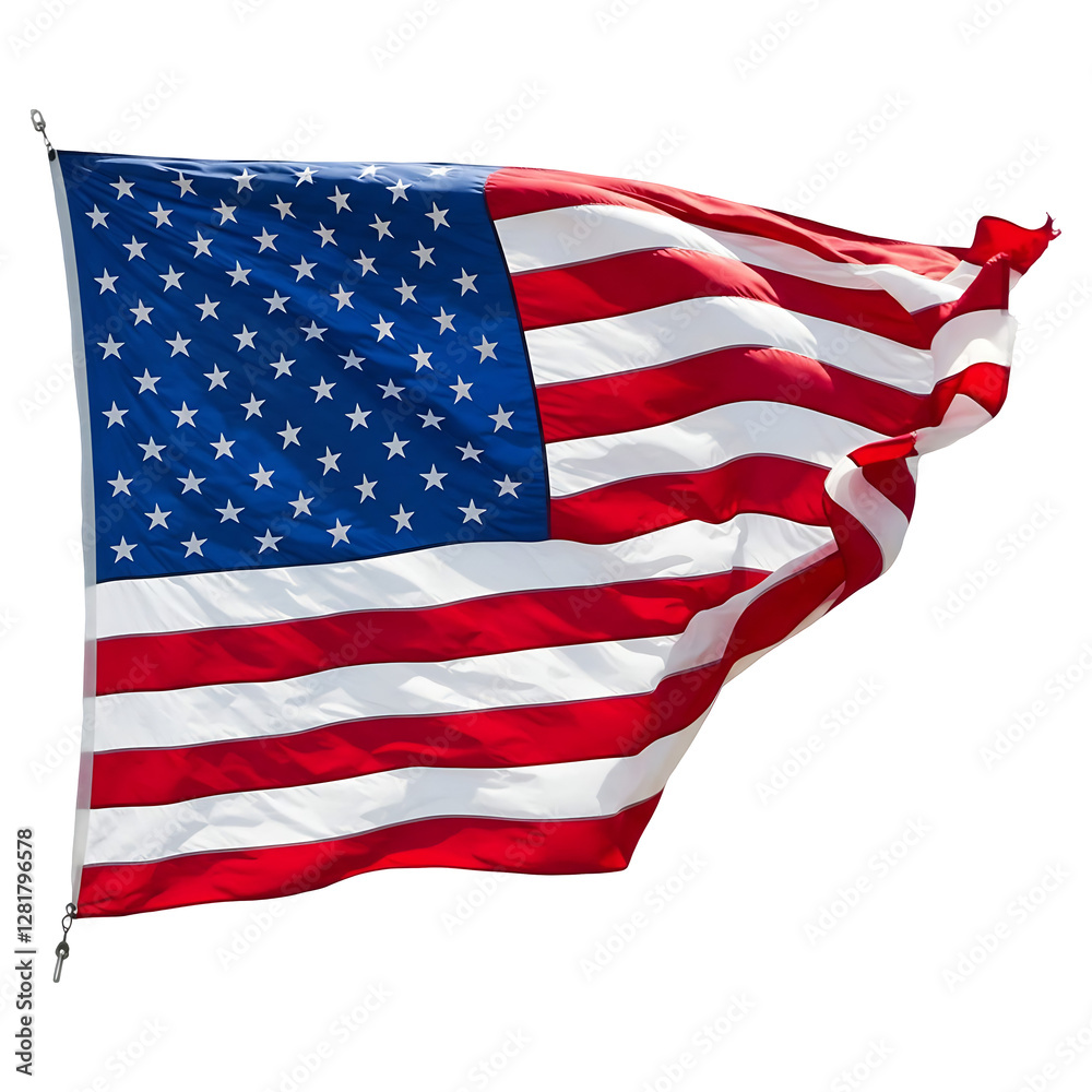 Fototapeta premium Stars and Stripes billowing in the breeze