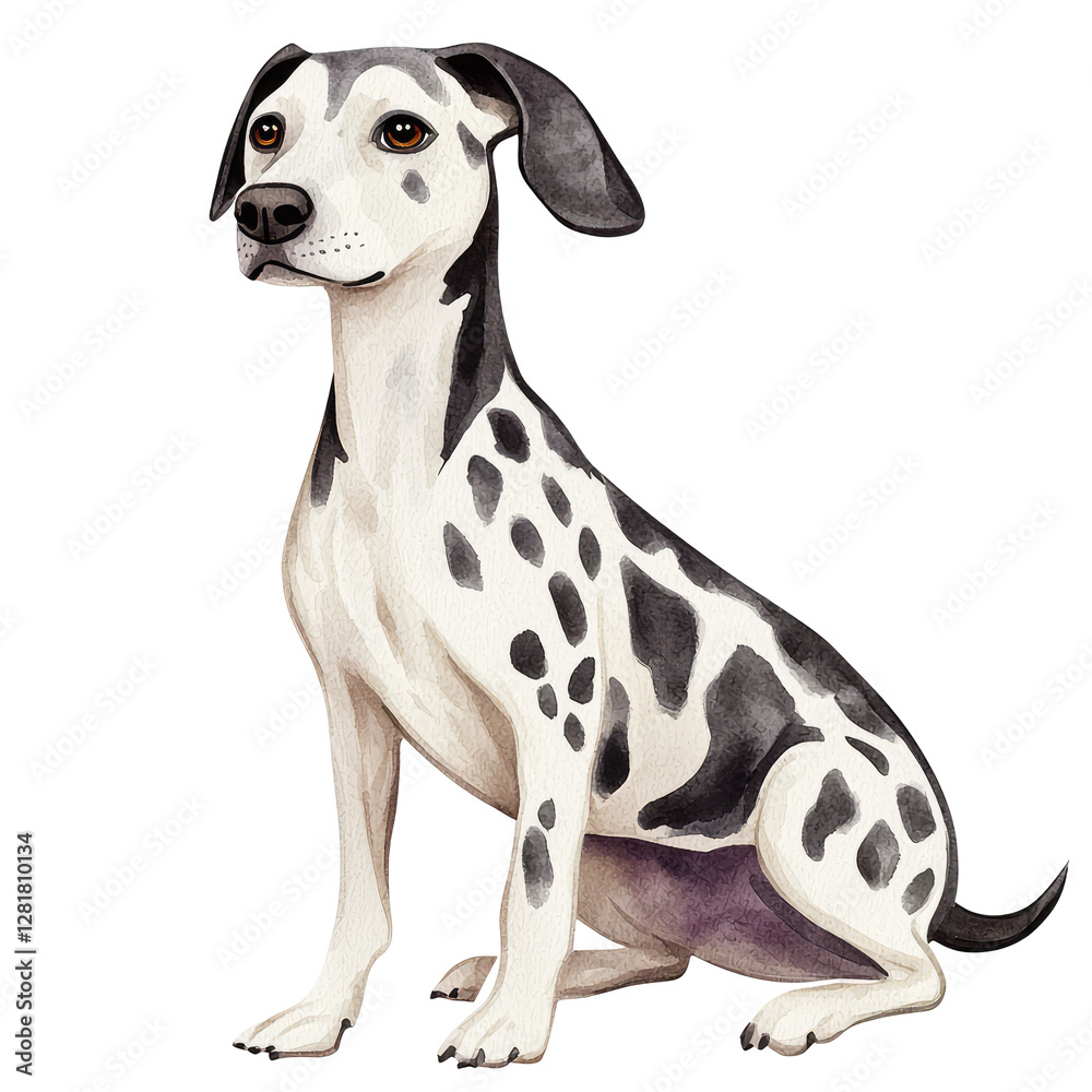 Creative Illustration of a Dalmatian Dog with Unique Watercolor Style for Pet Lovers and Animal Art Enthusiasts Creative Illustration of a Dalmatian Dog with Unique Watercolor Style for Pet Lovers and Animal Art Enthusiasts