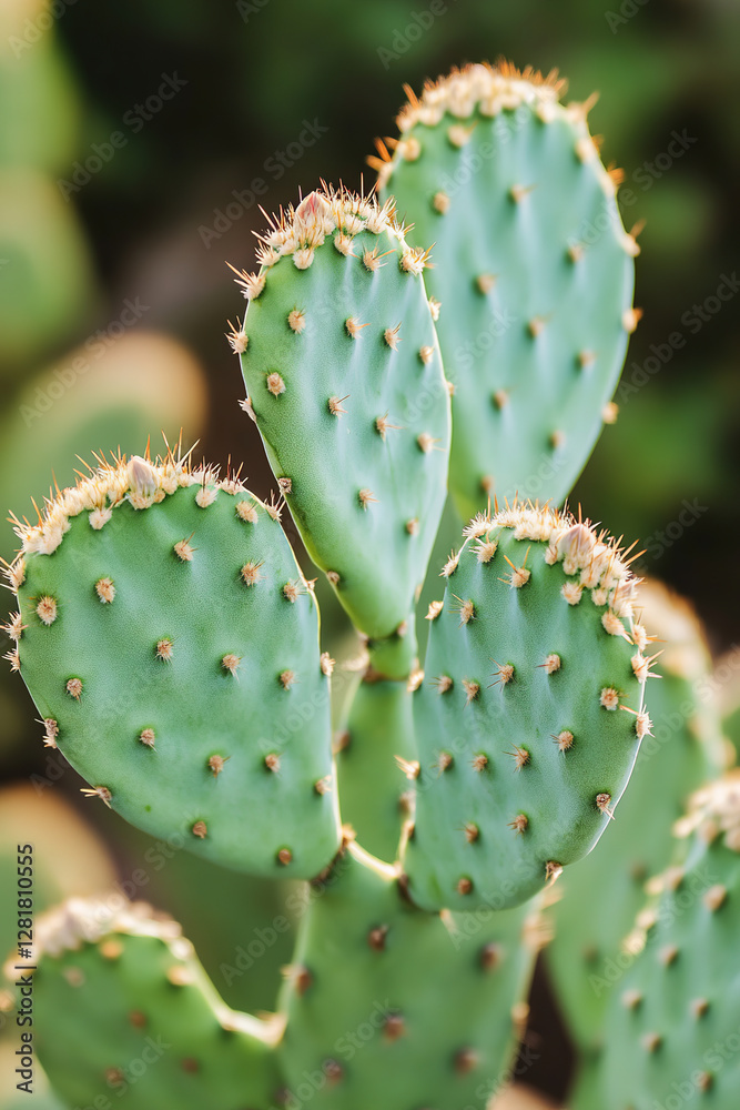 Close-up photo of green cacti, soft tones. Close-up photo of green cacti, soft tones.