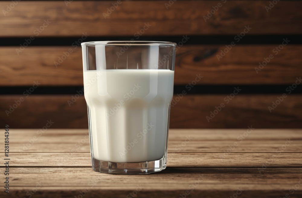 Rustic Wooden Table with Fresh Milk Glass. Open Space for Branding. Organic dairy branding, lifestyle marketing, farm-to-table marketing, lifestyle advertisements, health-focused product mockups Rustic Wooden Table with Fresh Milk Glass. Open Space for Branding. Organic dairy branding, lifestyle marketing, farm-to-table marketing, lifestyle advertisements, health-focused product mockups
