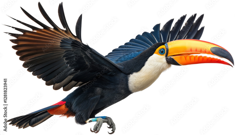 Obraz premium Vibrant Toucan in Air
