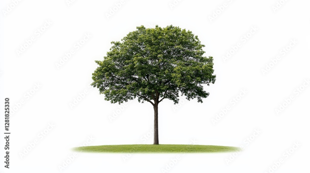 Lush Green Tree Isolated on White Background for Nature Concept Lush Green Tree Isolated on White Background for Nature Concept