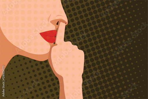 vector illustration of nose picking