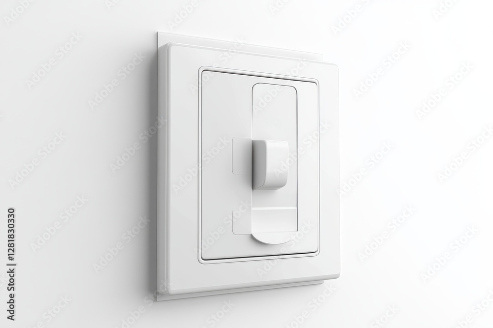 3D Light Switch Isolated and White Background 3D Light Switch Isolated and White Background