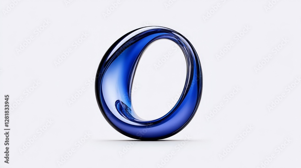 Elegant Blue Abstract Sculpture with Smooth Curves and Shapes Elegant Blue Abstract Sculpture with Smooth Curves and Shapes