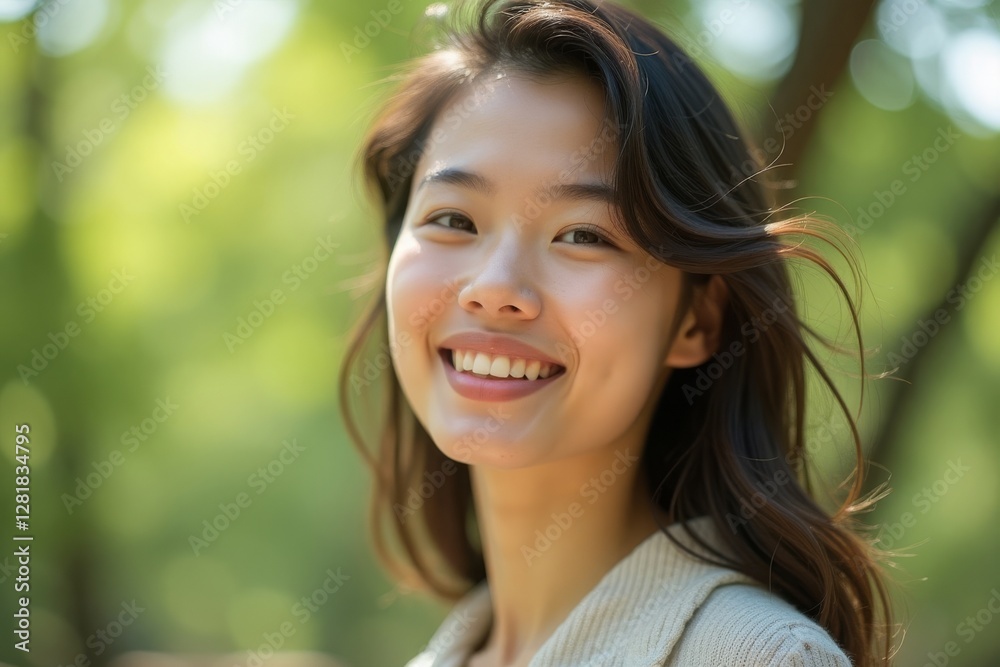 Portrait of a beautiful girl. Smiling and posing on the escalator Portrait of a beautiful girl. Smiling and posing on the escalator