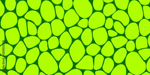 Green cells vector backdrop. Fresh greenery background. Vegetarian template wallpaper. Seeds illustration for agro, eco, organic designs biology cards. voronoi backdrop. Plant leaf close up texture