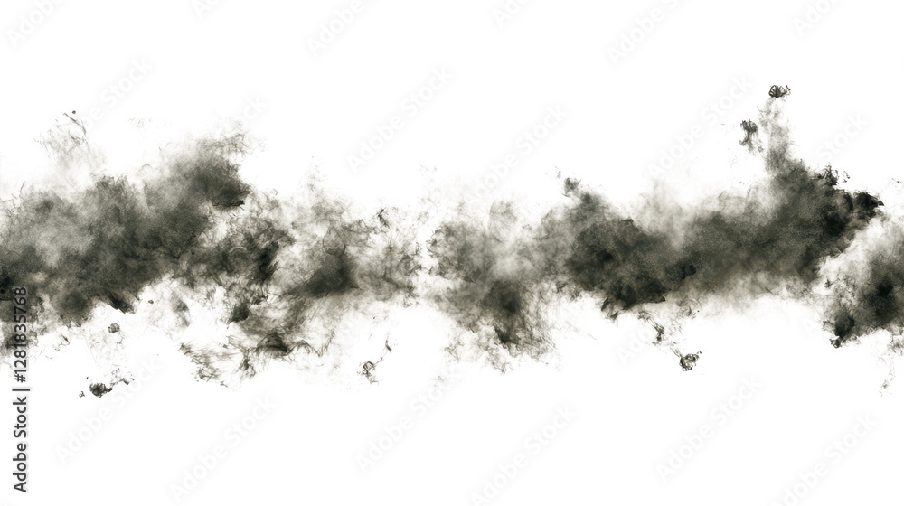 Black and white smoke cloud, a monochrome abstract texture on dark background mystical Black and white smoke cloud, a monochrome abstract texture on dark background mystical