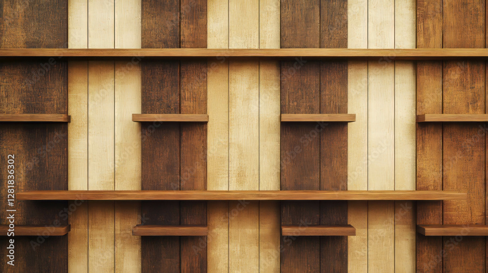 Rustic brown and cream wooden panel wall texture for interior design and decoration Rustic brown and cream wooden panel wall texture for interior design and decoration