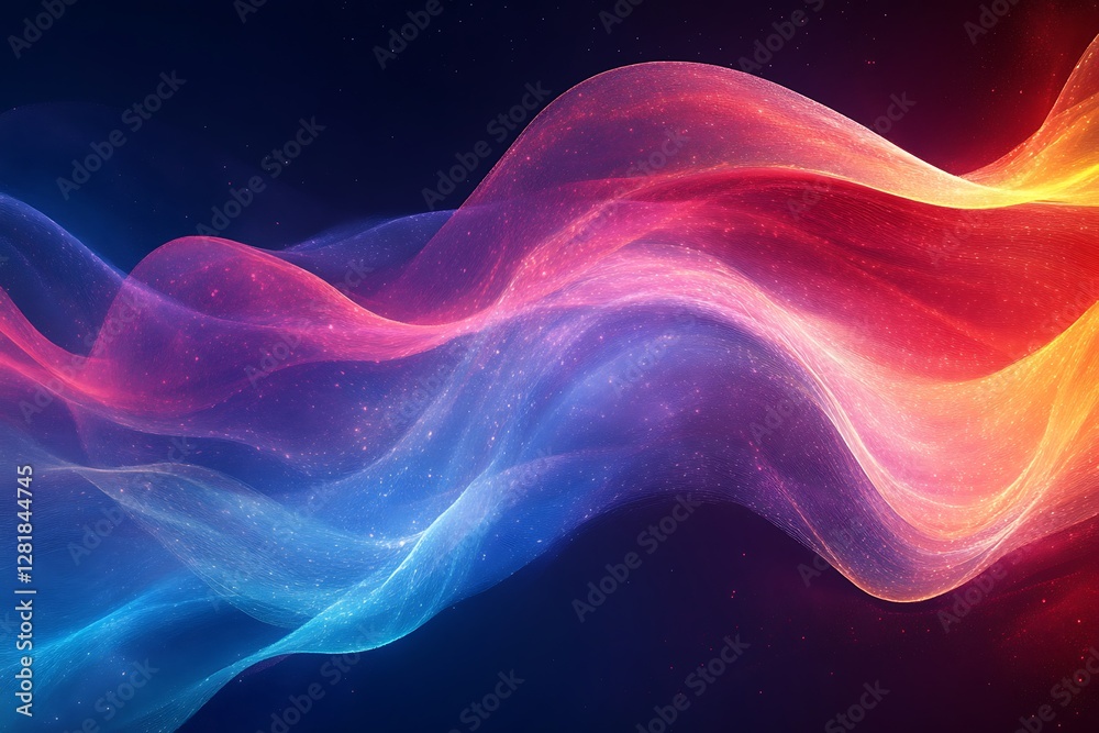 Obraz premium Colorful energy waves, abstract background