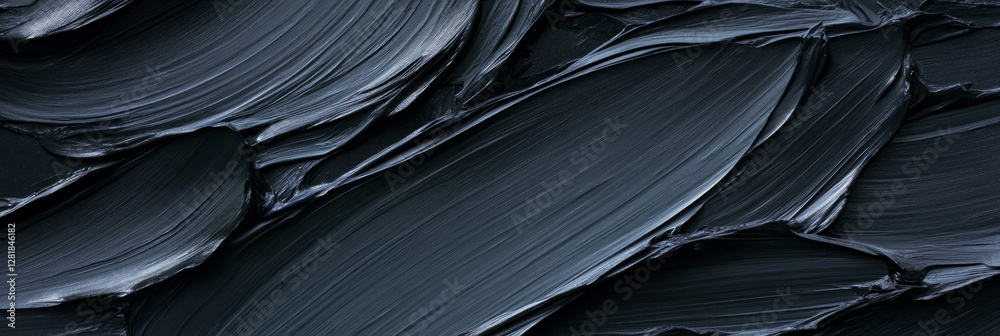 Obraz premium Artistic texture of dark impasto paint strokes for creative design and art projects