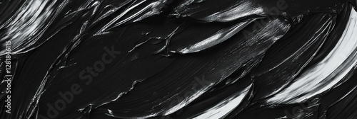 Dark paint texture with heavy impasto brush strokes for creative design photo