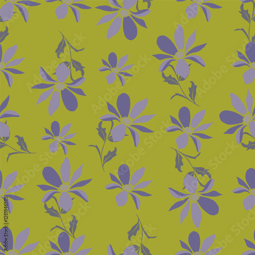 Colorful hibiscus flower with tropical leaf seamless pattern design for summer holidays background