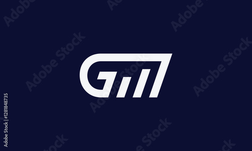 GM chart monogram logo design
