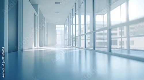 Serene Modern Corridor: A Study in Light and Space
