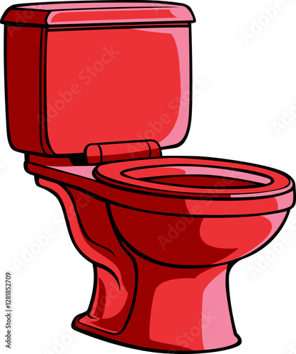 pink colour potty toilet seat hand drawn image PNG transparent background