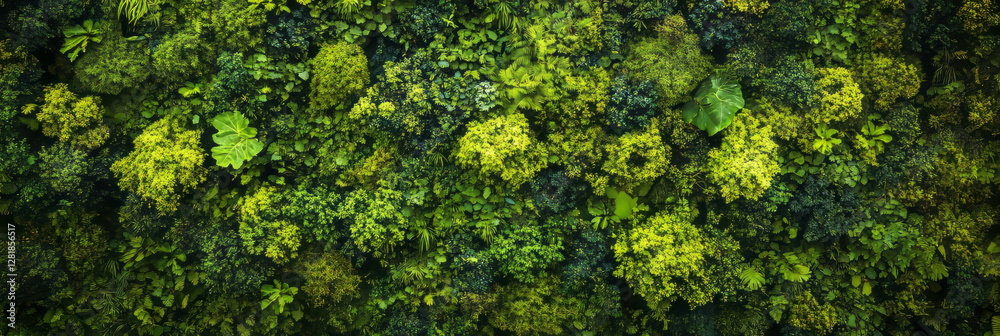 Lush tropical forest texture with dense greenery for nature design Lush tropical forest texture with dense greenery for nature design