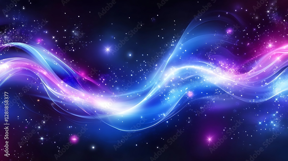 Obraz premium Cosmic Wave: A Symphony of Light and Color in the Universe