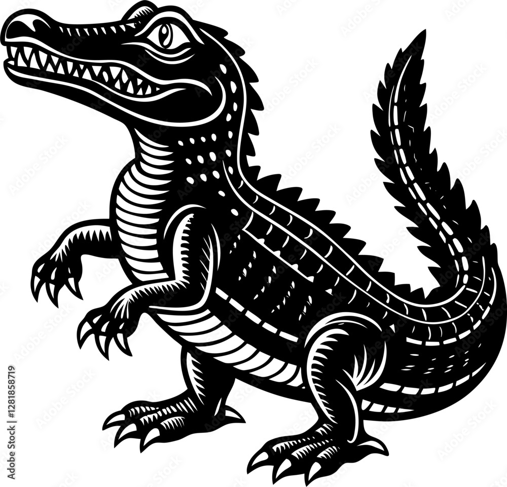 Fototapeta premium crocodile abstract illustration