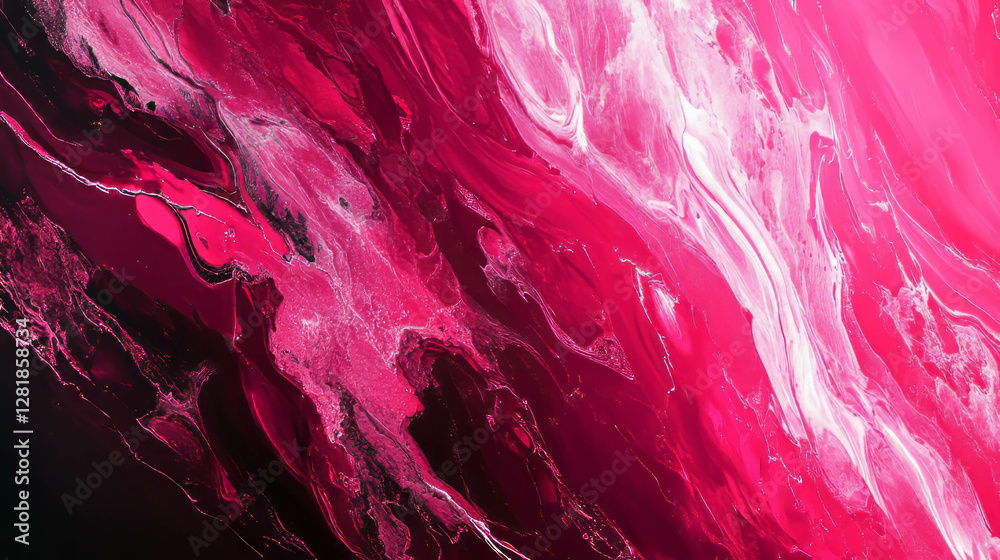 Glossy dark pink marble texture with white veins for interior design and art projects Glossy dark pink marble texture with white veins for interior design and art projects