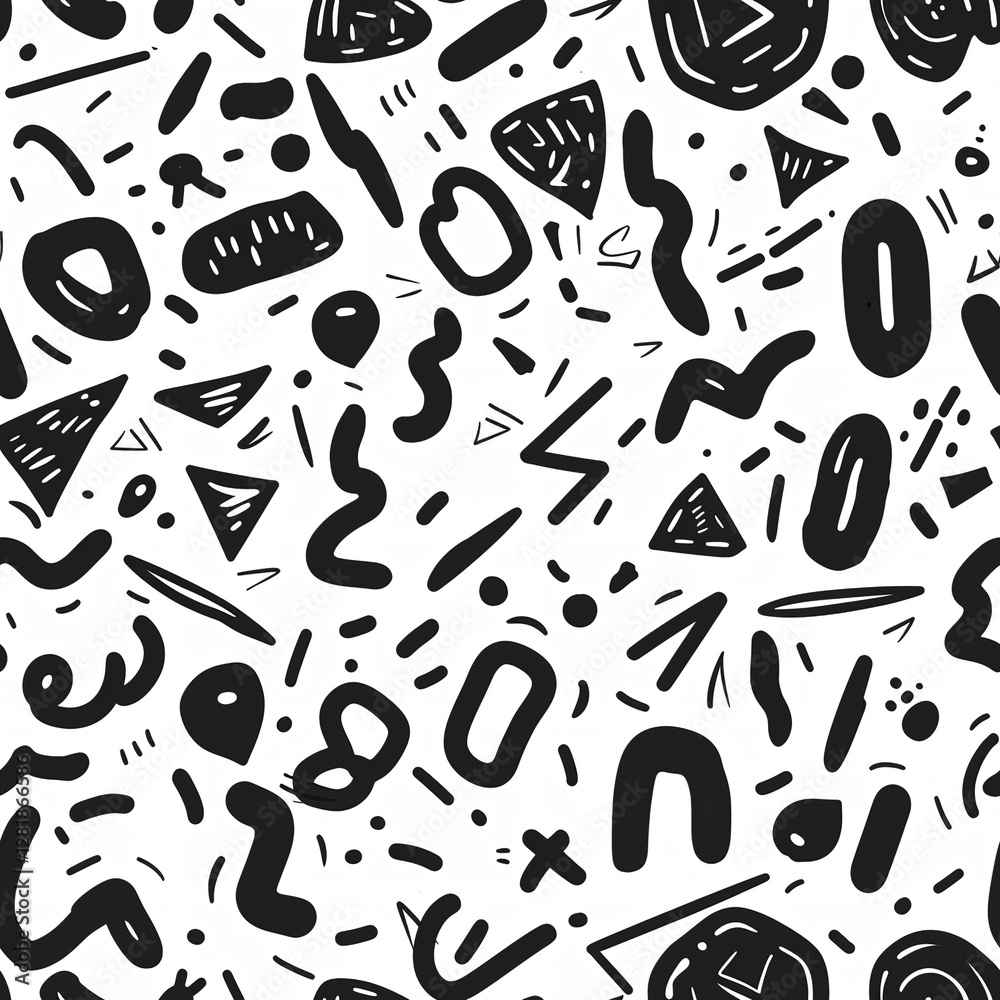 Abstract Black White Doodle Seamless Pattern Artistic Graphic Design Monochrome Swirls Intricate Hand Drawn Vector Illustration Background Texture Trendy Modern Style Elegant Decorative Abstract Black White Doodle Seamless Pattern Artistic Graphic Design Monochrome Swirls Intricate Hand Drawn Vector Illustration Background Texture Trendy Modern Style Elegant Decorative