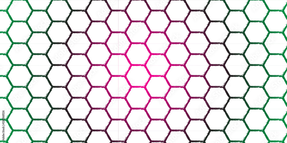 Fototapeta premium Seamless Hexagonal Grid Pattern Background. Abstract Honeycomb Mesh Texture Design. Illustration. Vector. Hexagon. 