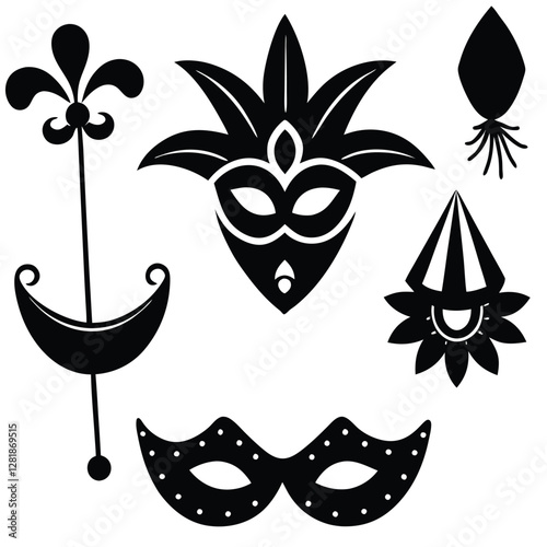 Beautiful Female Mask vector icon art illustration, mask icon vector art, modern and stylish mask.