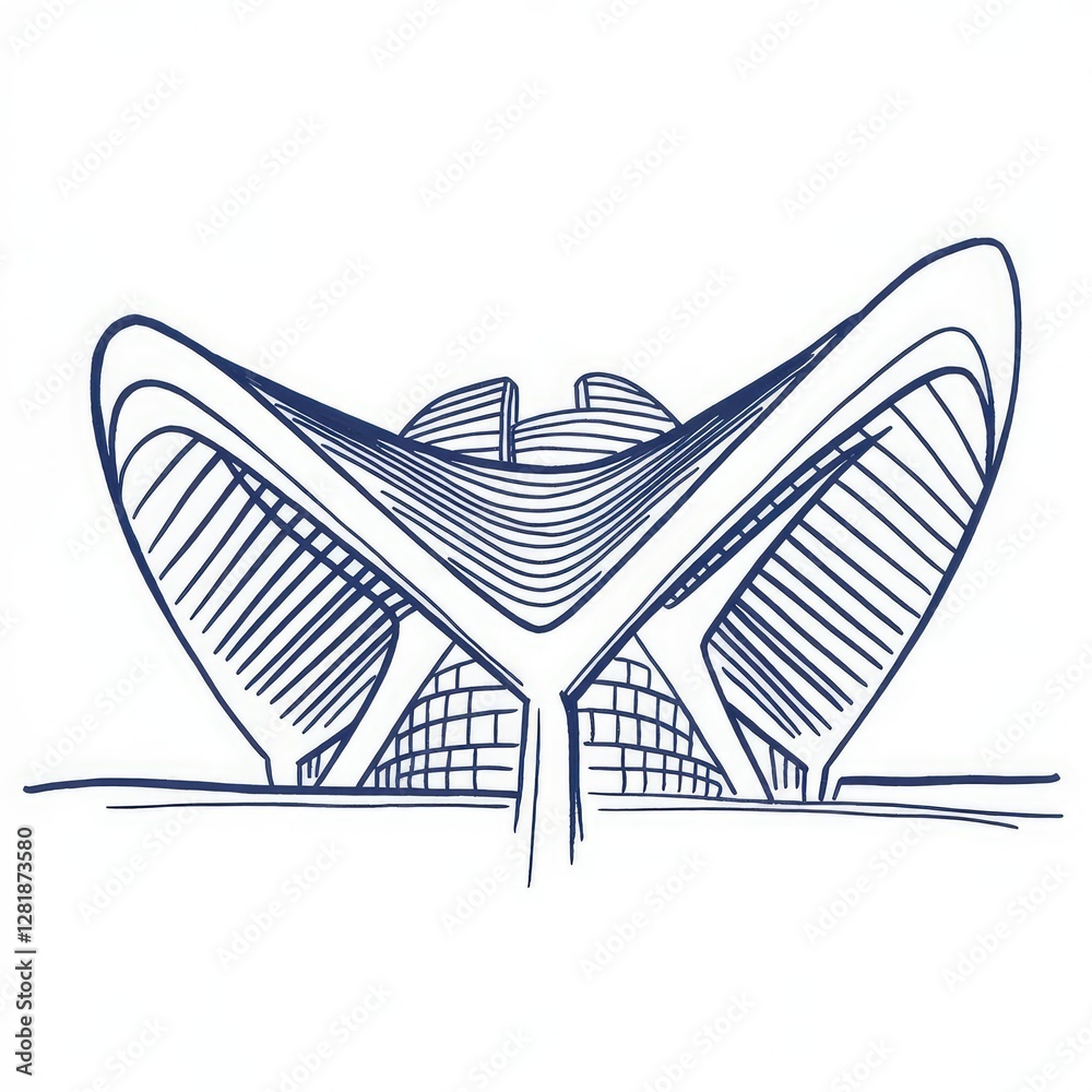 Fototapeta premium Sketch architecture abstract 