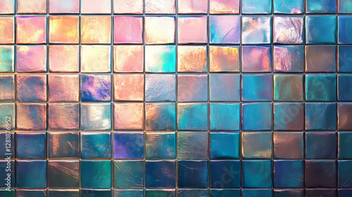 Iridescent ceramic tile wall glaze texture for home decor and interior design