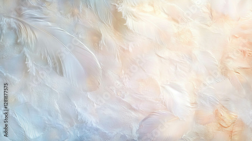 Iridescent feather texture for elegant wall design and decoration