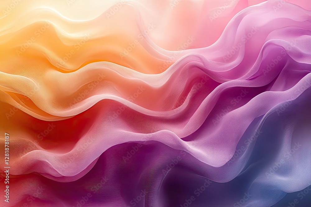 Obraz premium Abstract image of flowing, colorful fabric. Ideal for backgrounds, website design, or fashion projects.