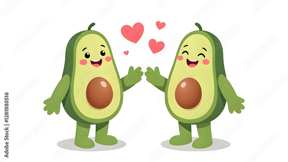 Fototapeta premium Lovely avocado couple