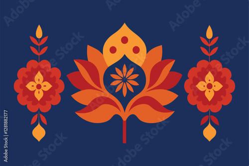Unique Mughal & Kalamkari Patterns – Vector Art Illustration