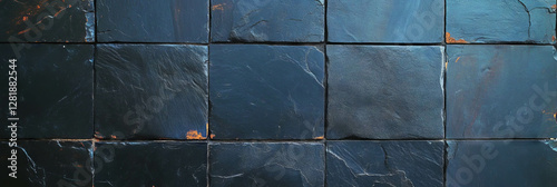 Rustic stone square grid texture for interior design and architectural themes