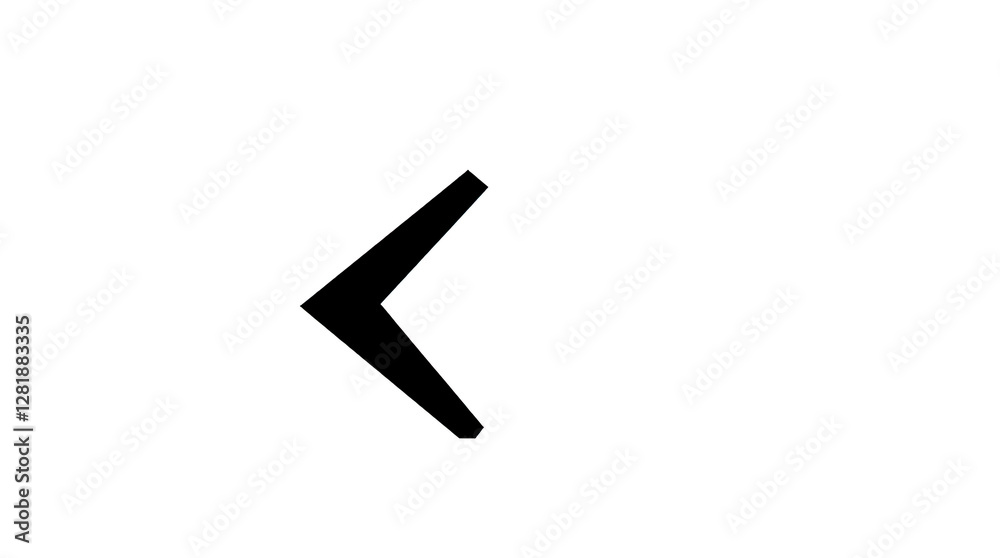Black arrow pointing to the side. Arrow shape element isolated on white background, vector illustration