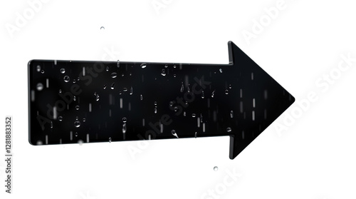 Obraz na płótnie Black arrow pointing to the side. Arrow shape element isolated on white background, vector illustration w salonie