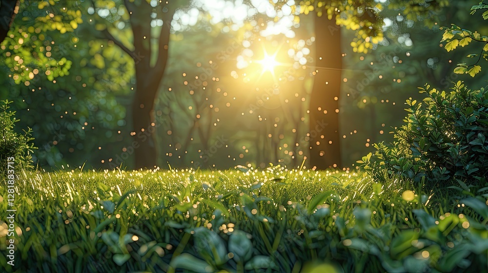 Obraz premium Serene Afternoon in Nature Background