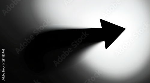 Obraz na płótnie Black arrow pointing to the side. Arrow shape element isolated on white background, vector illustration w salonie